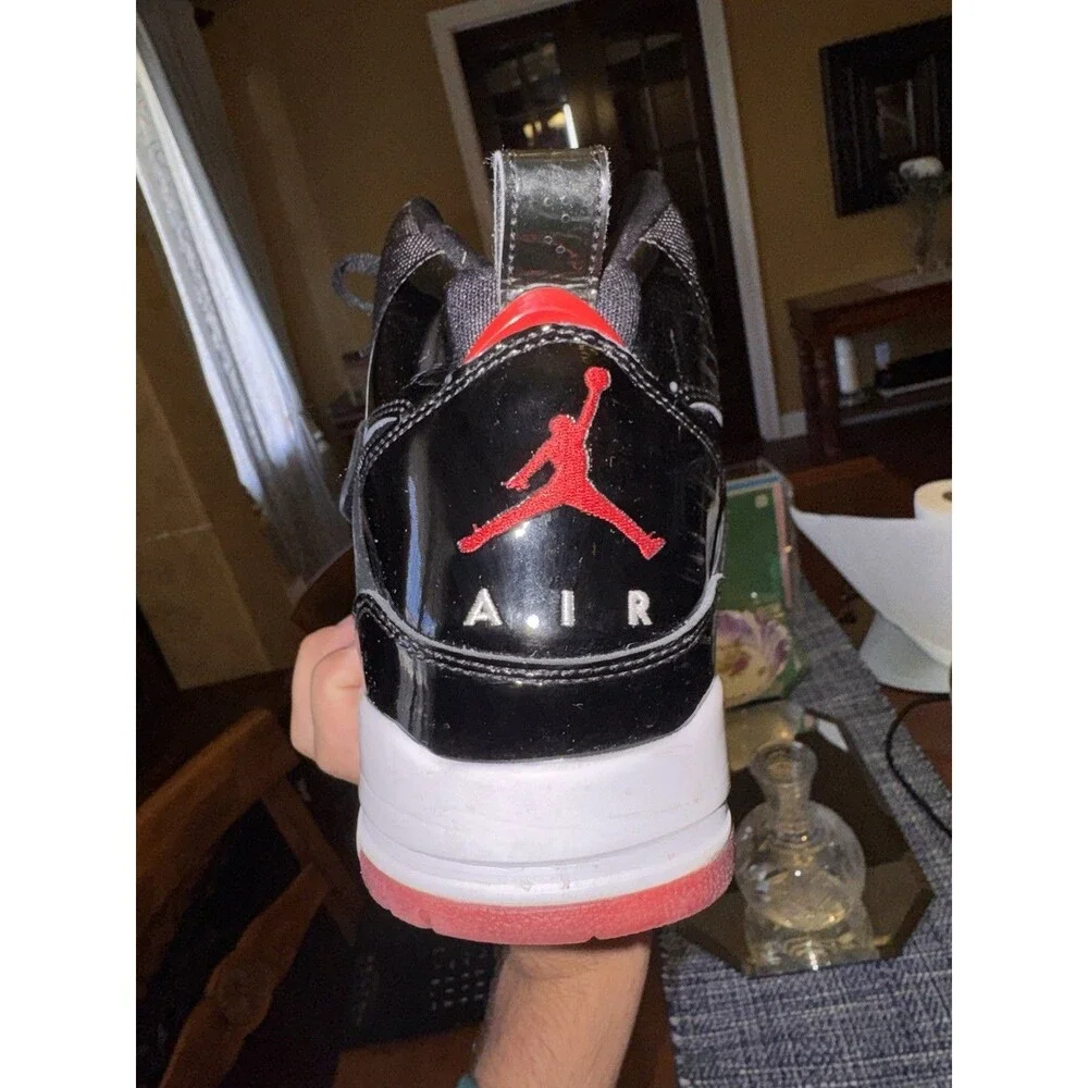 Men's Nike Air Jordan Flight 45 High - Size 13 - Black/Varsity Red (384519-010)